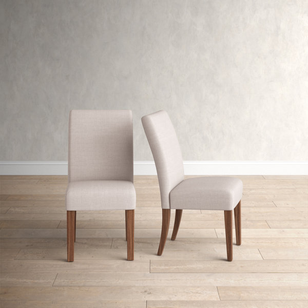 Cream linen best sale dining chairs